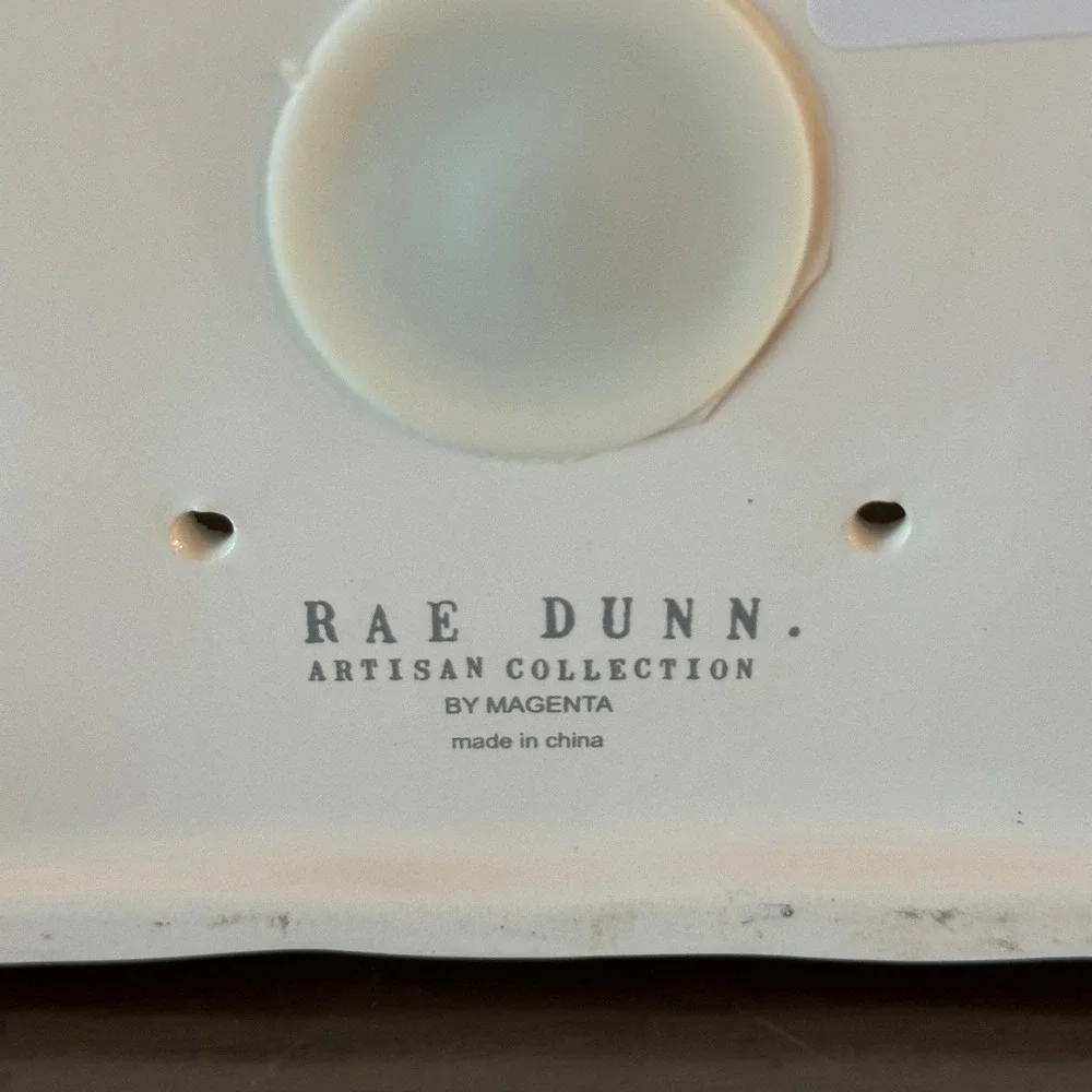 Rae Dunn NEST Ceramic Birdhouse White Farmhouse Decor Magenta Artisan Collection